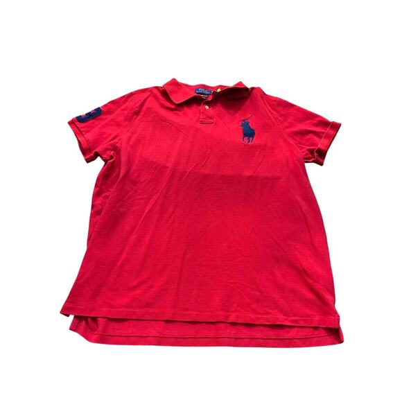 Polo Ralph Lauren Men's Red 3-Patch Short Sleeve Big Pony Polo Shirt Size 2XL - Picture 1 of 6